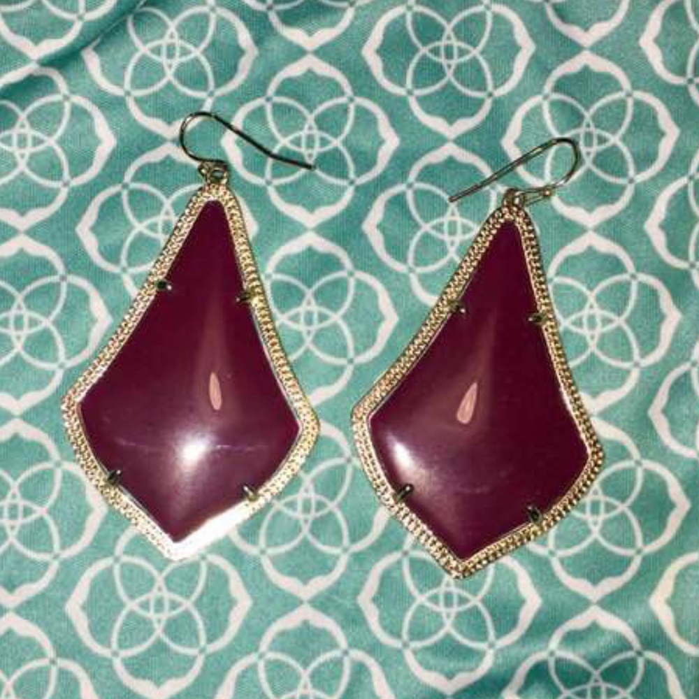 Kendra Scott Maroon Alex Earrings